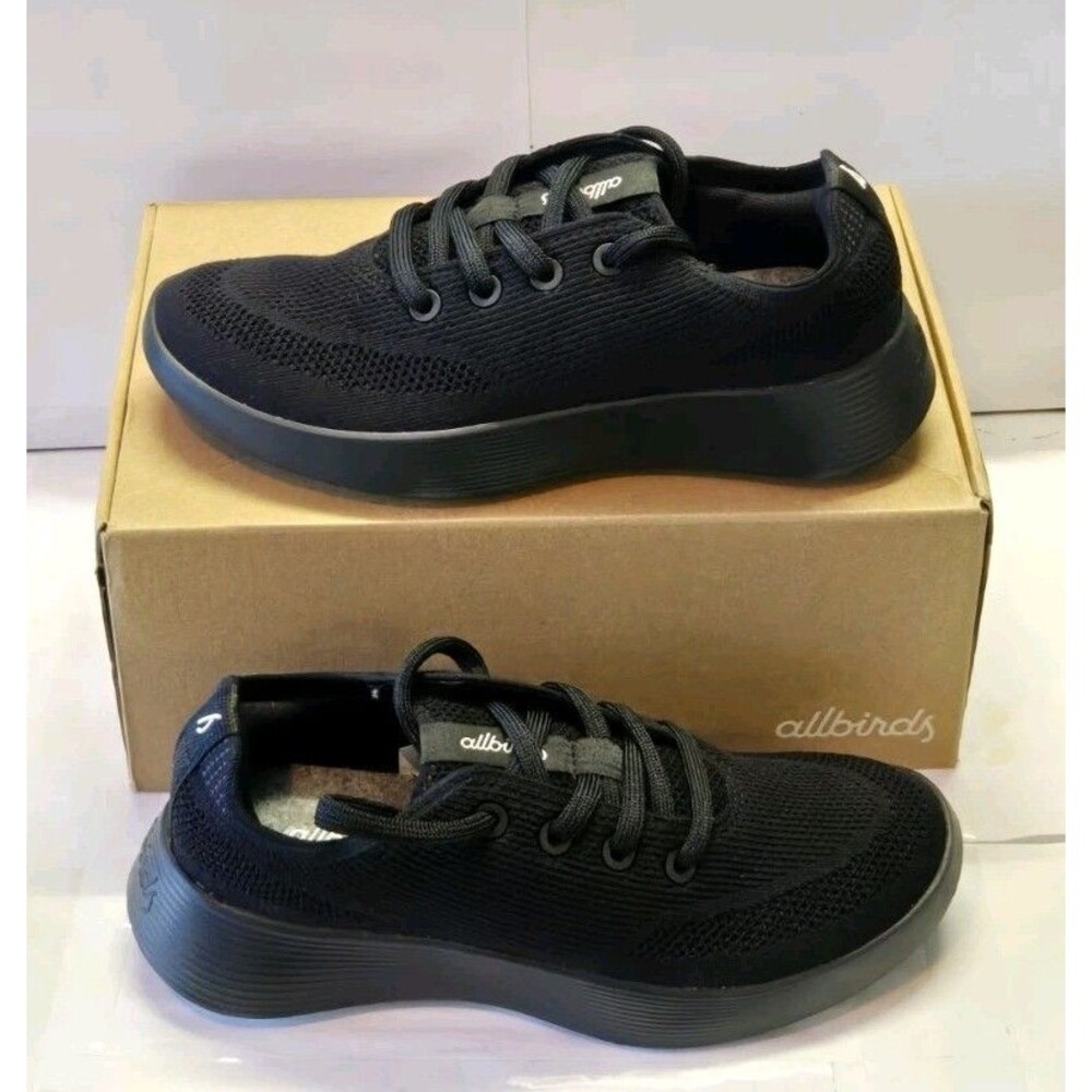 Allbirds Tree Runner Go Women’s 7 Natural Black A10810W070 Lace-Up Sneakers